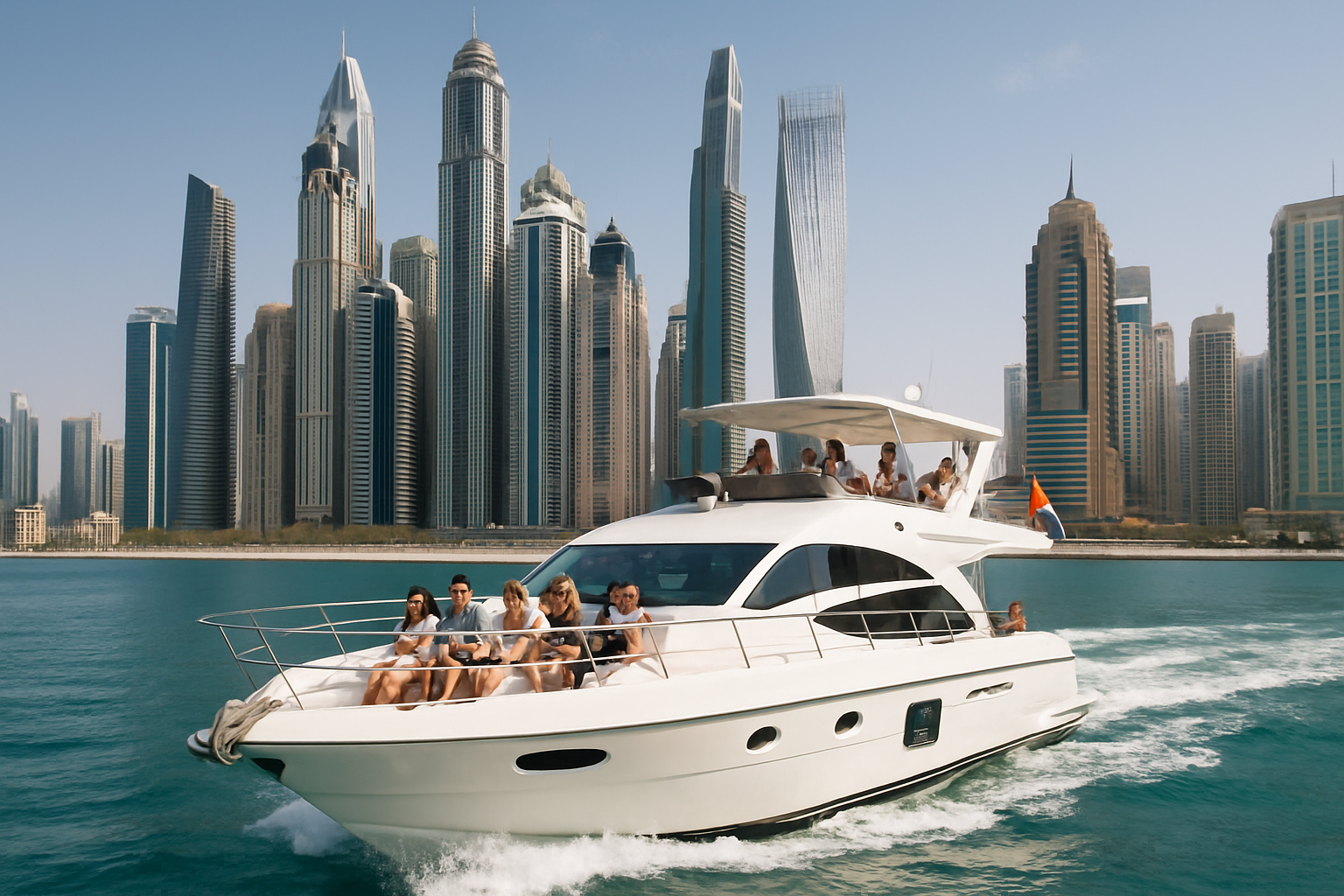 Exclusive yacht excursion along Dubai Marina