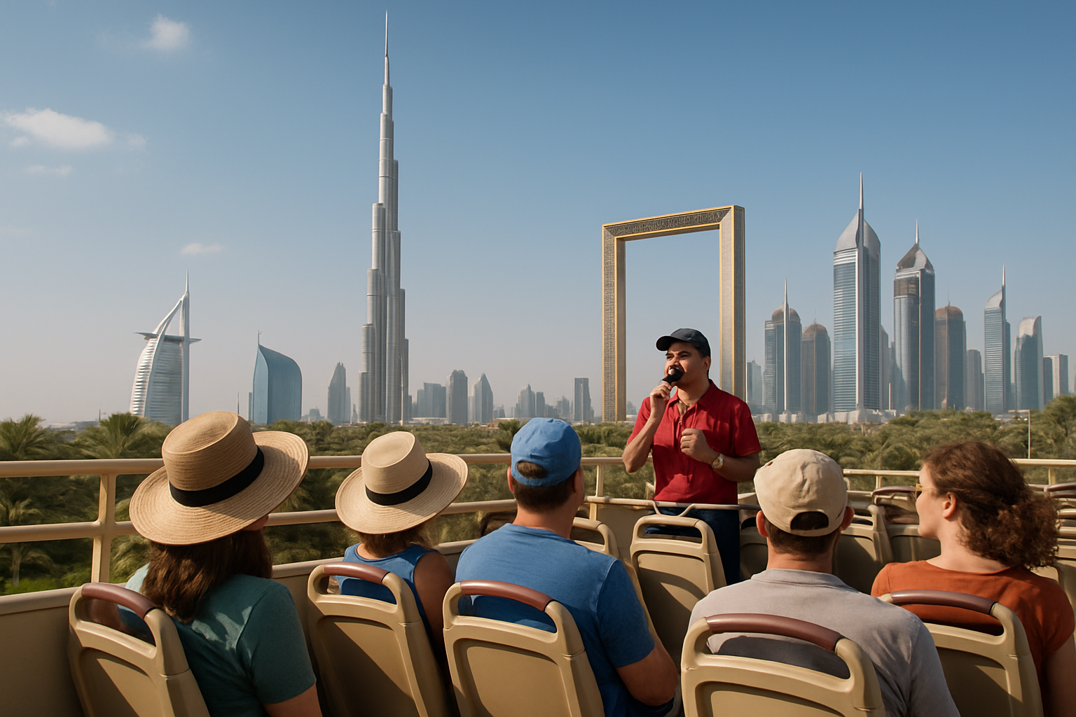 Guided city tour exploring Dubai's landmarks